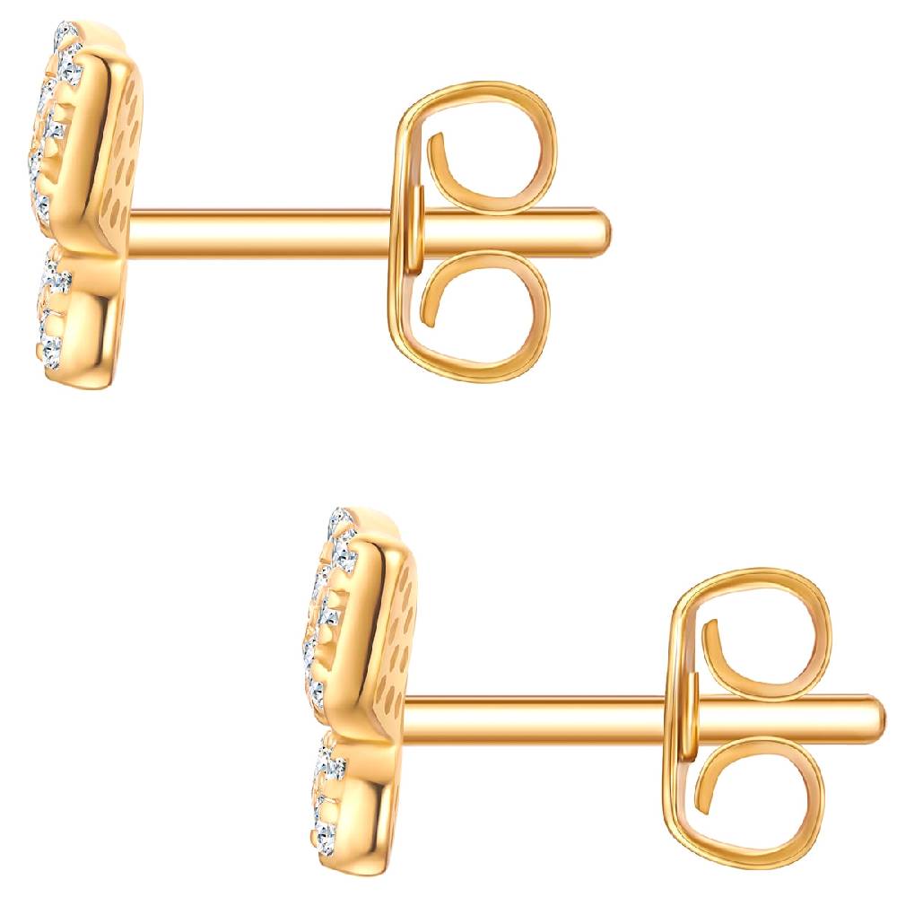 Rafaela Donata Ohrstecker Sterling Silber gelbgold Zirkonia weiß Neueste Stile