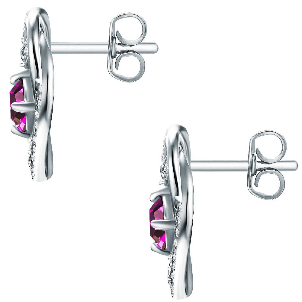 Rafaela Donata Ohrstecker Sterling Silber verziert mit Kristallen von Swarovski® amethyst Zirkonia weiß Sonderangebot der Fabrik