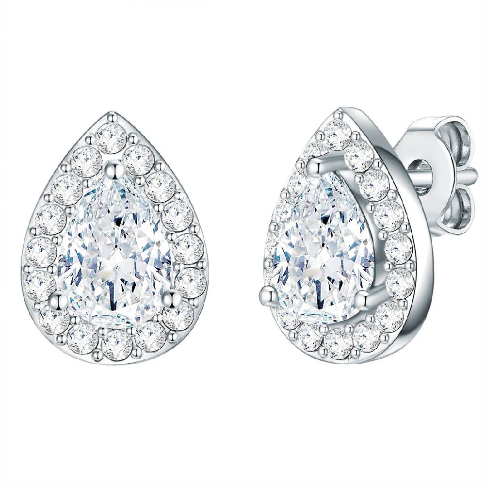Rafaela Donata Ohrstecker Sterling Silber verziert mit Kristallen von Swarovski® weiß Super Rabatt