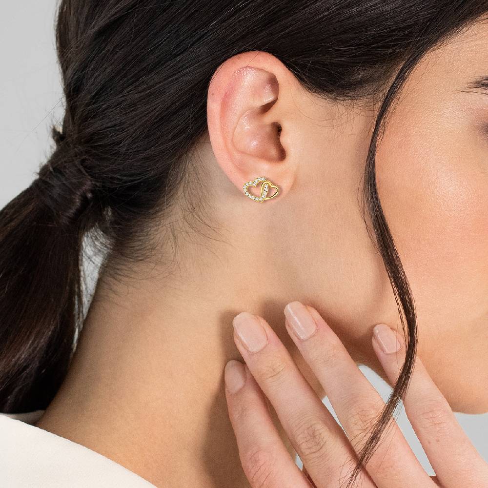 Rafaela Donata Ohrstecker Sterling Silber gelbgold Zirkonia weiß Riesige Rabatte
