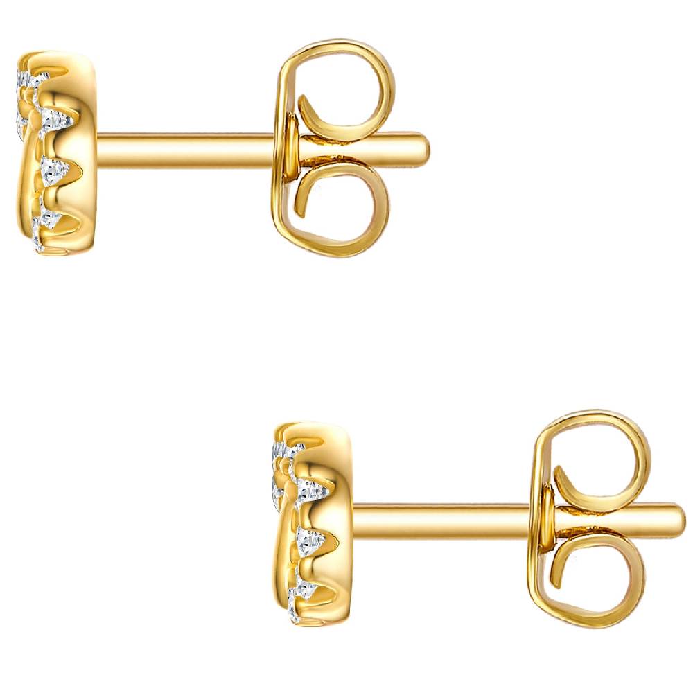 Rafaela Donata Ohrstecker Sterling Silber gelbgold Zirkonia weiß Clearance-Verkauf