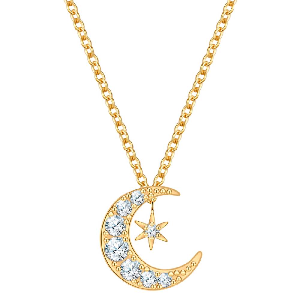 Rafaela Donata Kette mit Anhänger Sterling Silber gelbgold Zirkonia weiß Black Friday Preise