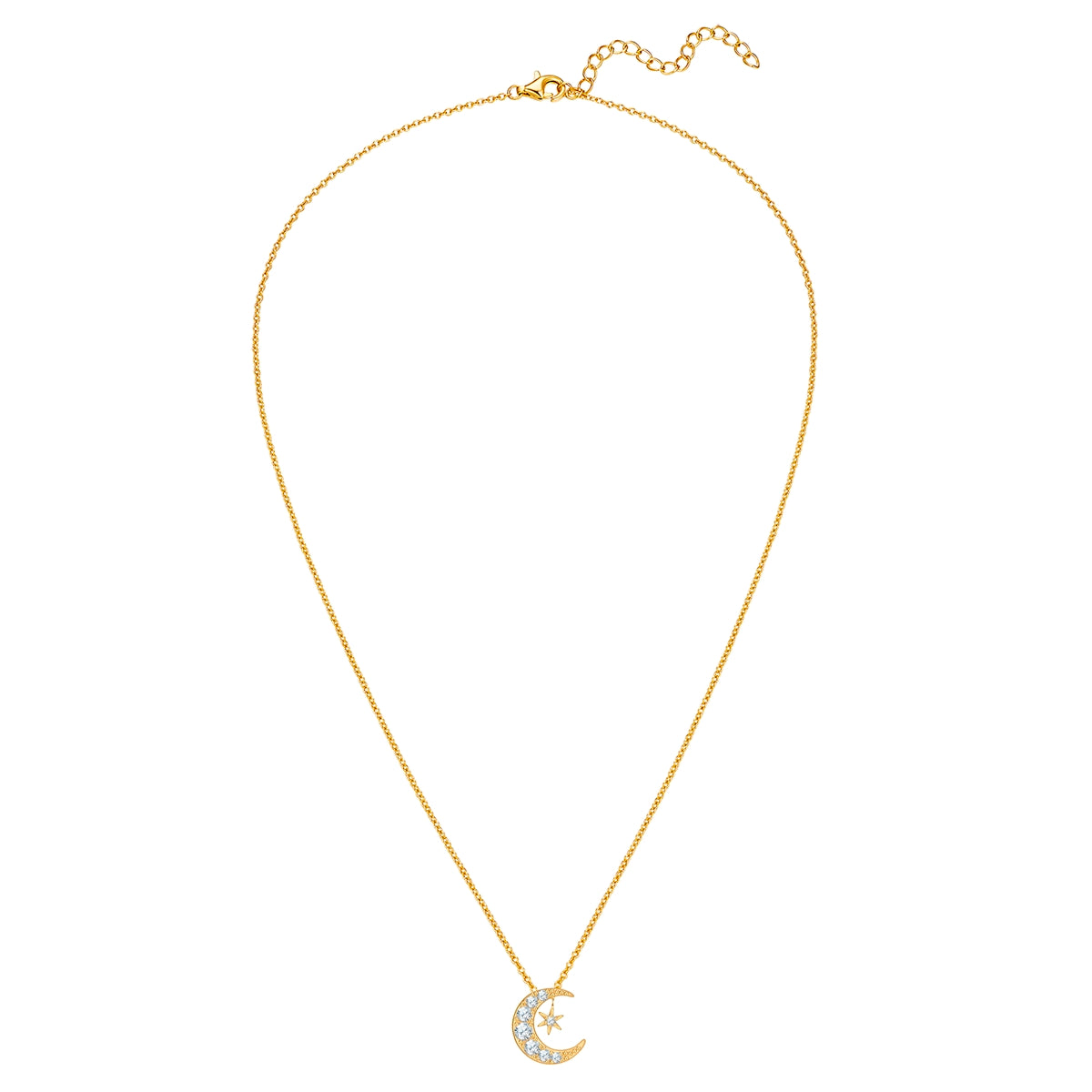Rafaela Donata Kette mit Anhänger Sterling Silber gelbgold Zirkonia weiß Black Friday Preise