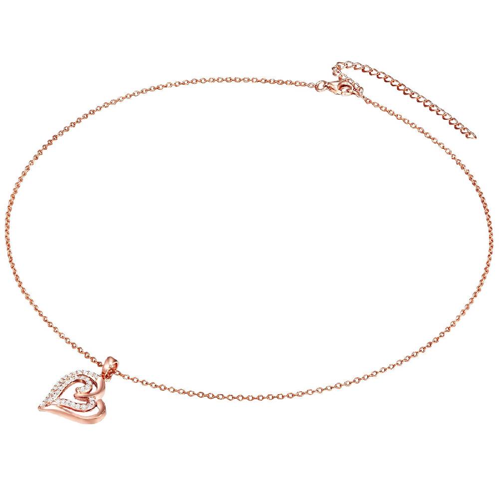 Rafaela Donata Kette mit Anhänger Sterling Silber roségold Zirkonia weiß Angebote