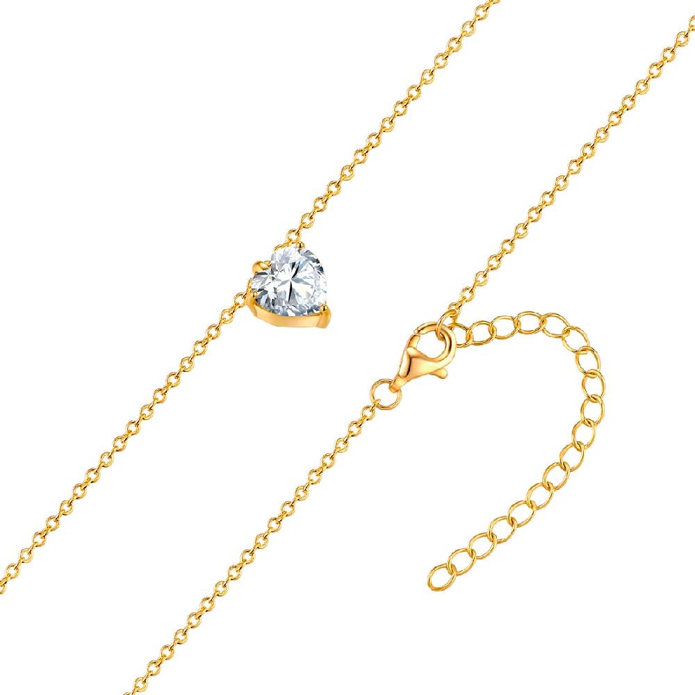 Rafaela Donata Kette mit Anhänger Sterling Silber gelbgold Zirkonia weiß Rabatt