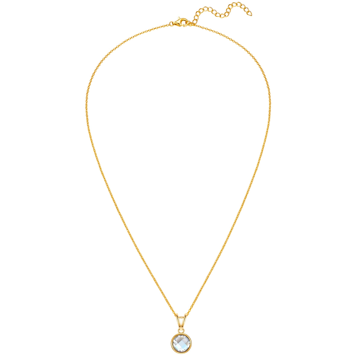 Rafaela Donata Kette mit Anhänger Sterling Silber gelbgold Zirkonia weiß Begrenztes Angebot