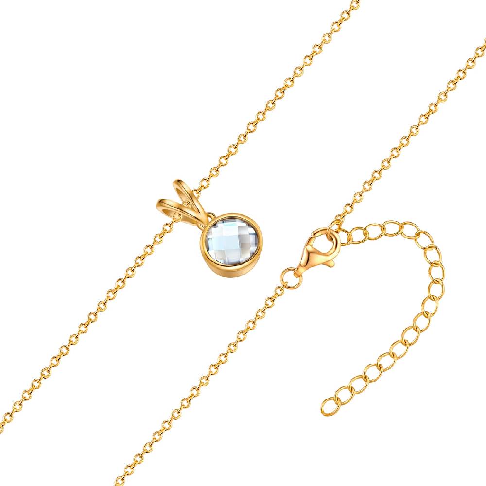 Rafaela Donata Kette mit Anhänger Sterling Silber gelbgold Zirkonia weiß Begrenztes Angebot