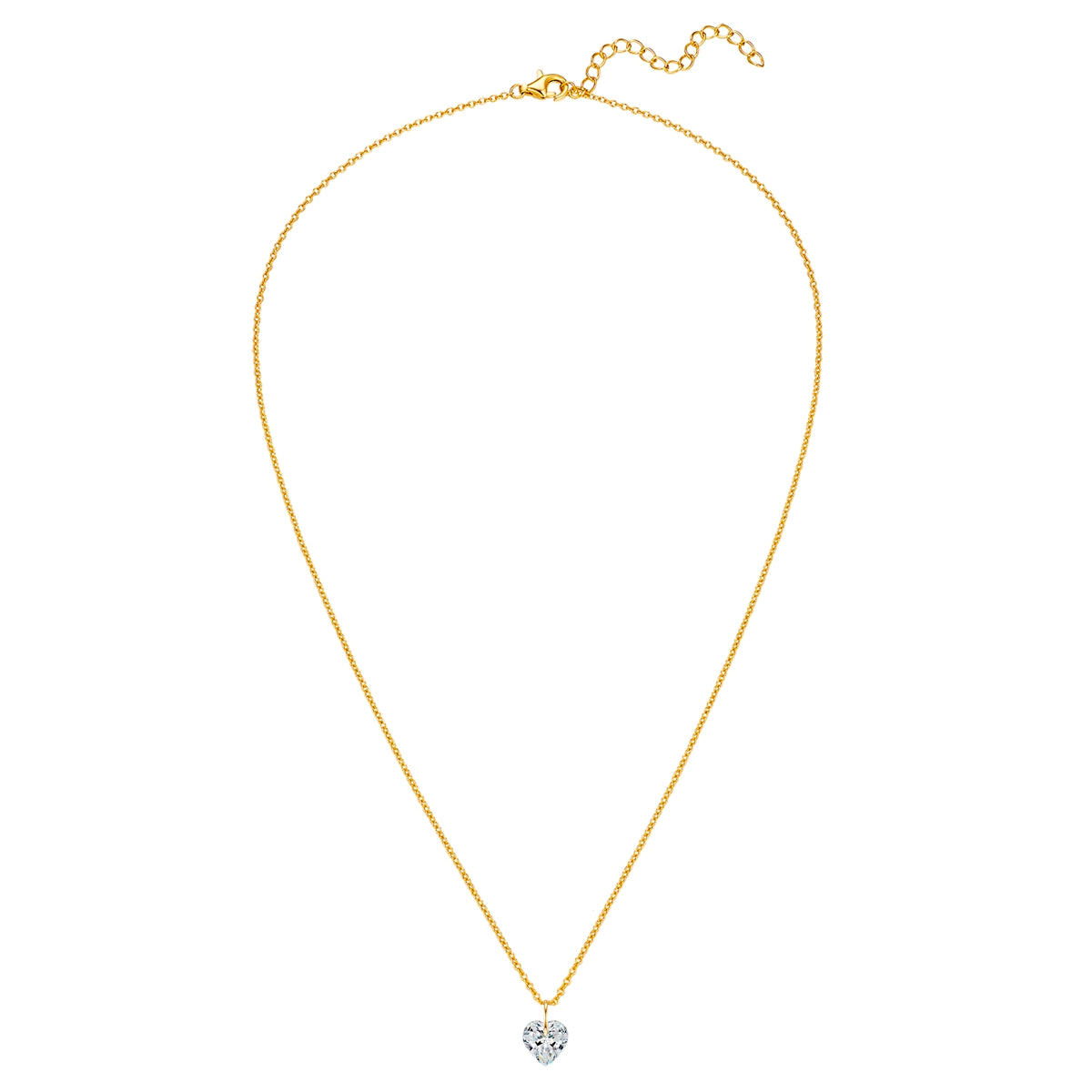 Rafaela Donata Kette mit Anhänger Sterling Silber gelbgold Zirkonia weiß Online Shopping