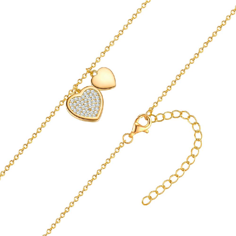 Rafaela Donata Kette mit Anhänger Sterling Silber gelbgold Zirkonia weiß Preisnachlass