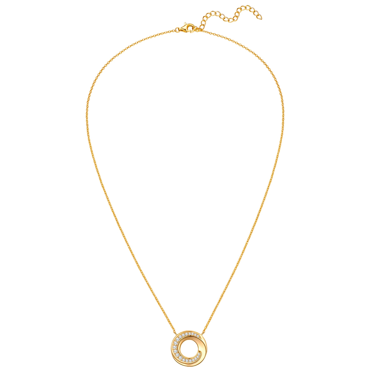 Rafaela Donata Kette mit Anhänger Sterling Silber gelbgold Zirkonia weiß Black Friday