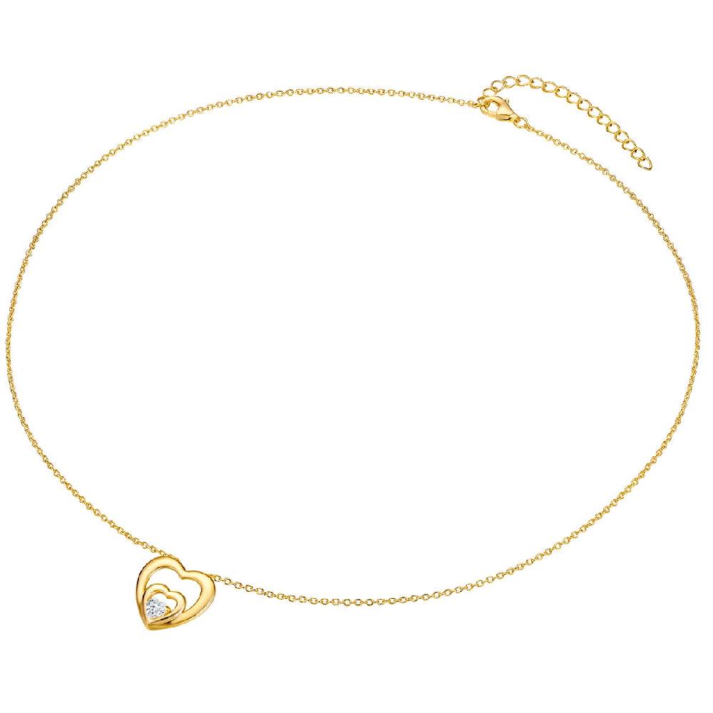 Rafaela Donata Kette mit Anhänger Sterling Silber gelbgold Zirkonia weiß Bestseller