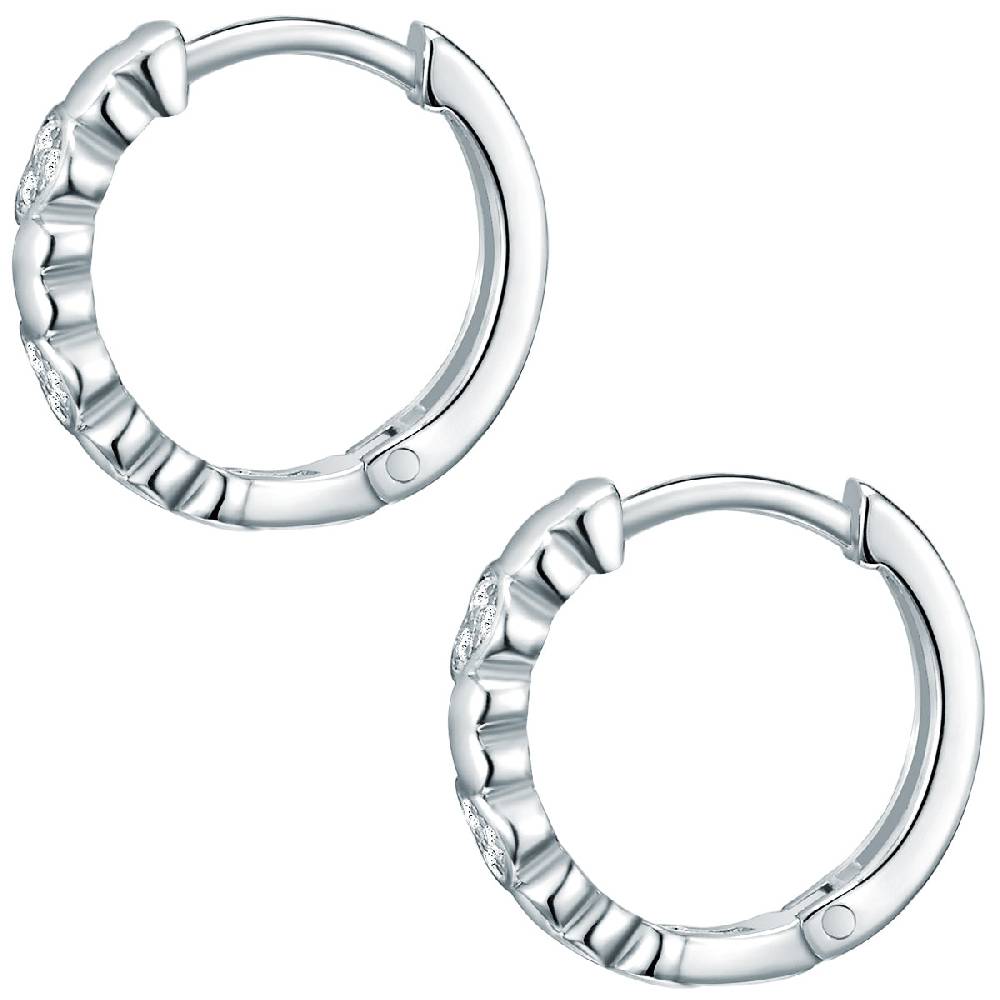 Rafaela Donata Creolen Sterling Silber Zirkonia weiß Zeitbegrenzte Promotion
