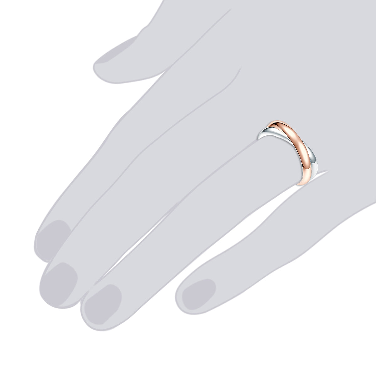 Rafaela Donata Ring Sterling Silber bi-Color Meist gekauft