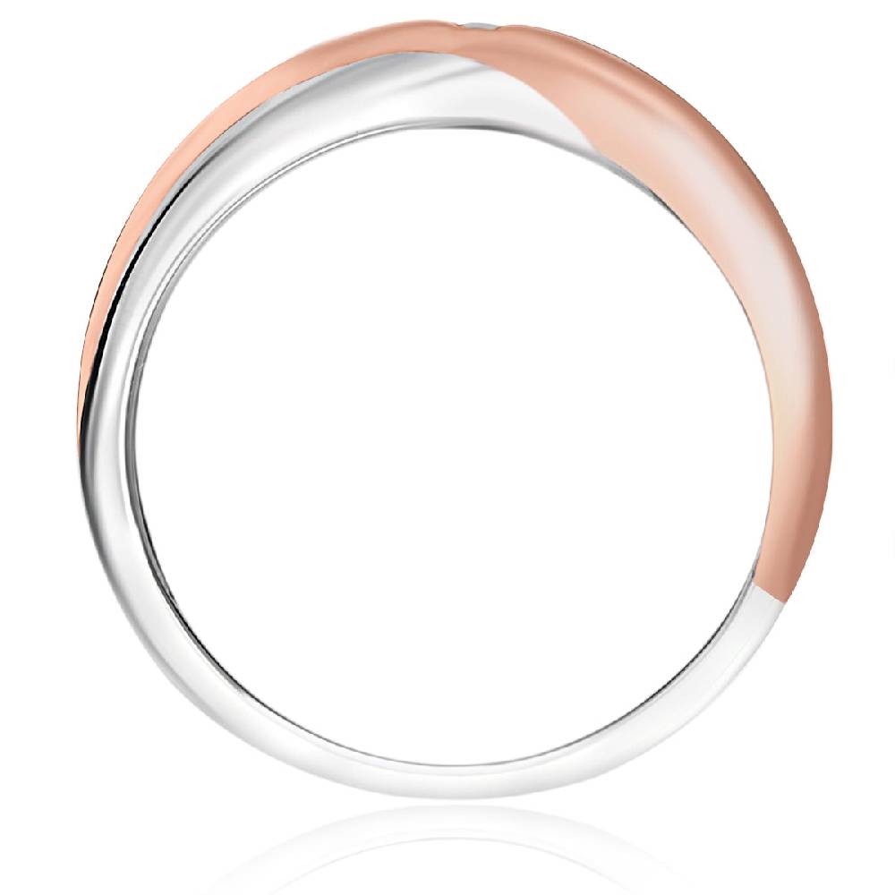 Rafaela Donata Ring Sterling Silber bi-Color Diamant weiß Kostenloser Versand
