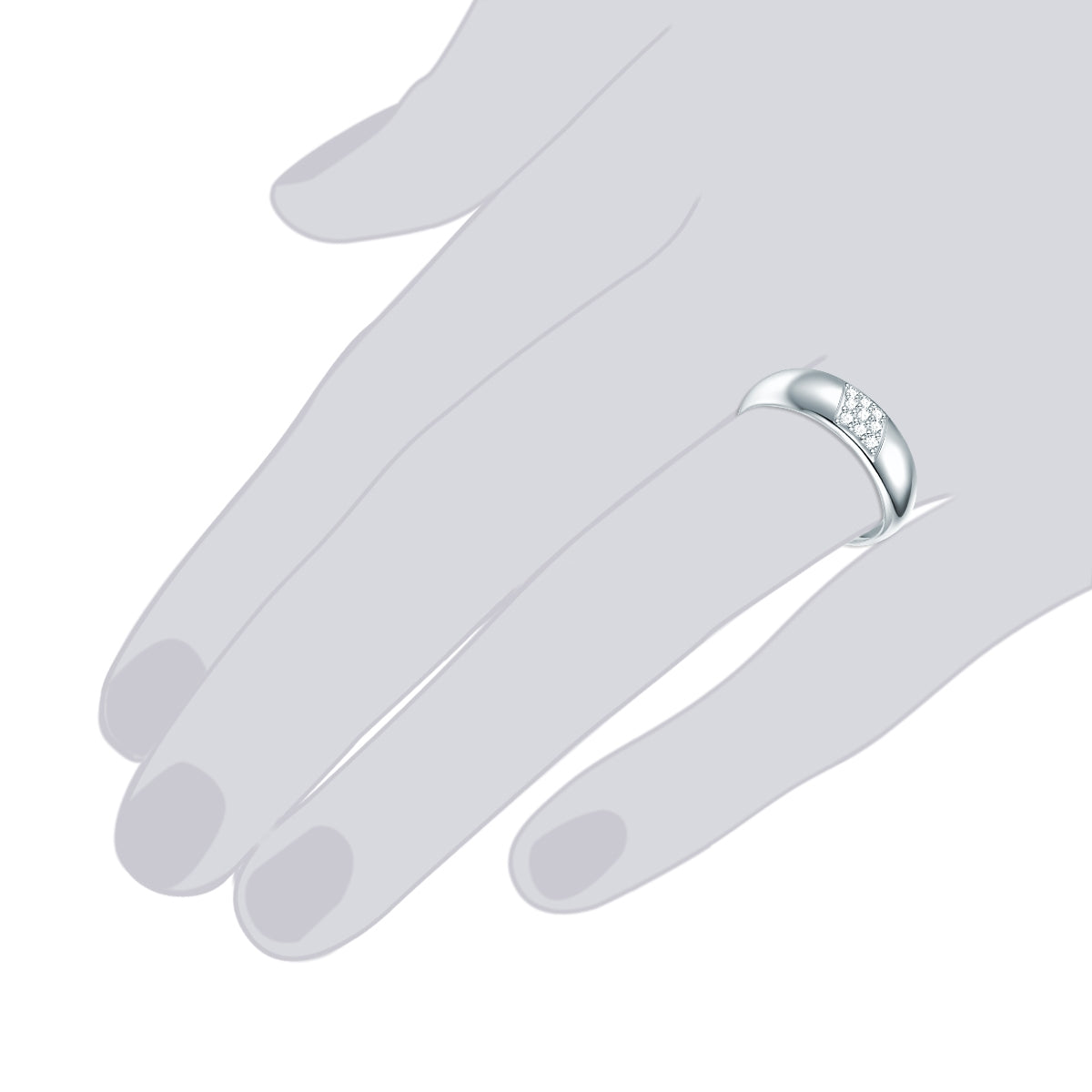 Rafaela Donata Ring Sterling Silber Zirkonia weiß Sonderangebot