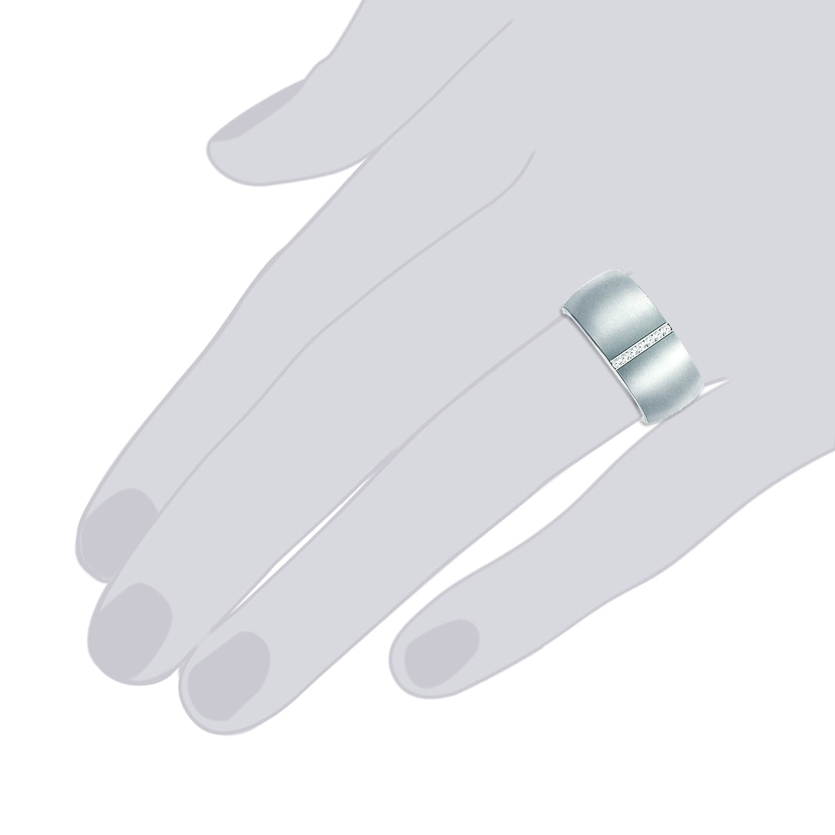 Rafaela Donata Ring Edelstahl verziert mit Kristallen von Swarovski® weiß Jubiläumsangebot