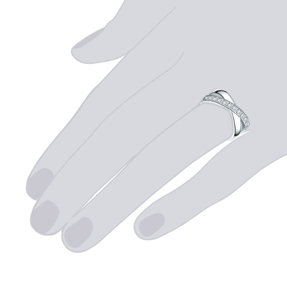 Rafaela Donata Ring Sterling Silber Zirkonia weiß Lagerräumung