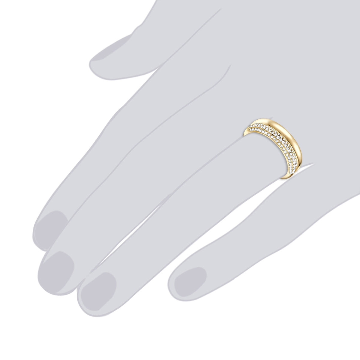 Rafaela Donata Ring Sterling Silber gelbgold Zirkonia weiß Top Angebot