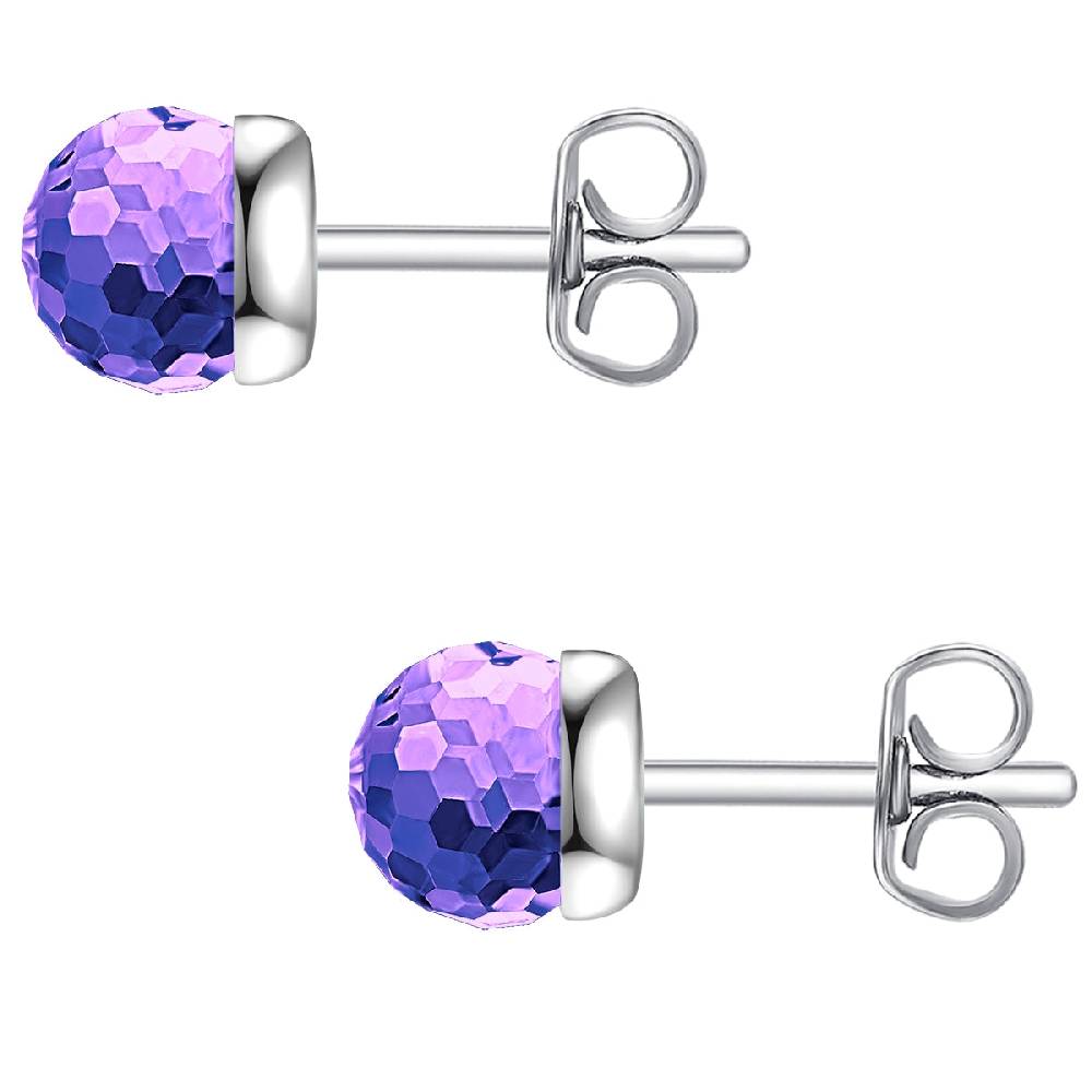 Rafaela Donata Ohrstecker Sterling Silber verziert mit Kristallen von Swarovski® lila Saisonale Angebote