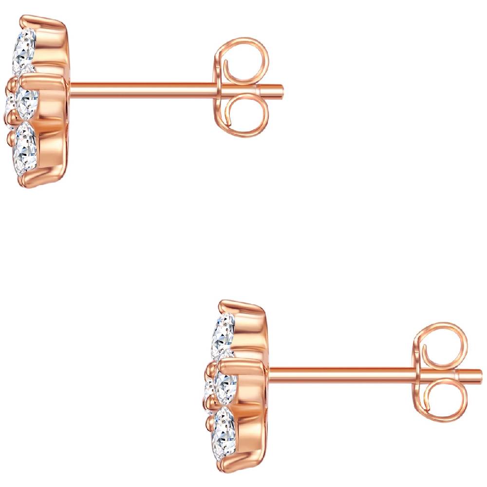 Rafaela Donata Ohrstecker Sterling Silber roségold Zirkonia weiß VIP-Rabatte