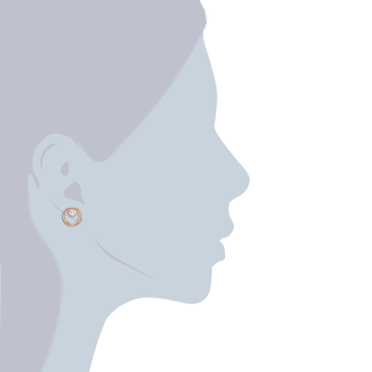 Rafaela Donata Ohrstecker Sterling Silber roségold Zirkonia weiß Wochenangebot