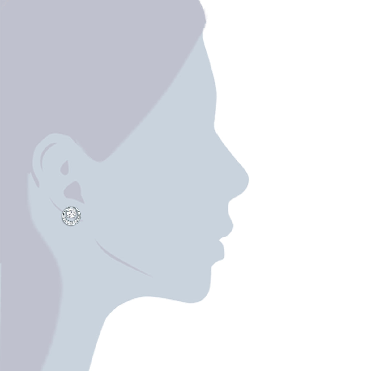 Rafaela Donata Ohrstecker Sterling Silber Zirkonia weiß Letzte 2 Tage