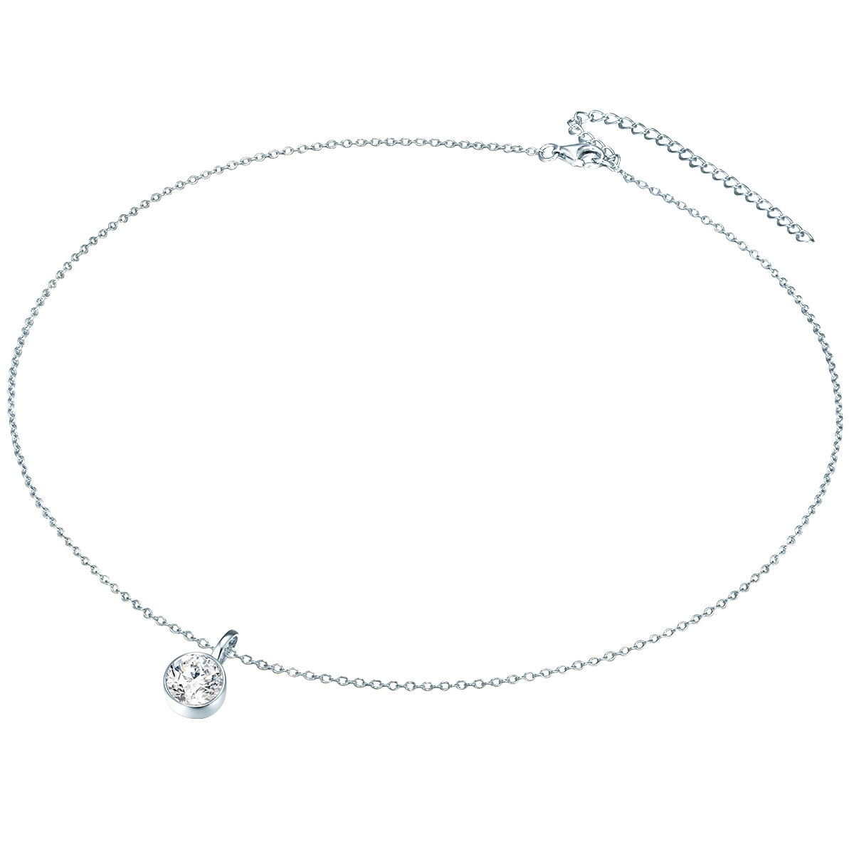 Rafaela Donata Set (Kette+Ohrstecker) Sterling Silber verziert mit Kristallen von Swarovski® weiß Letzter Tag