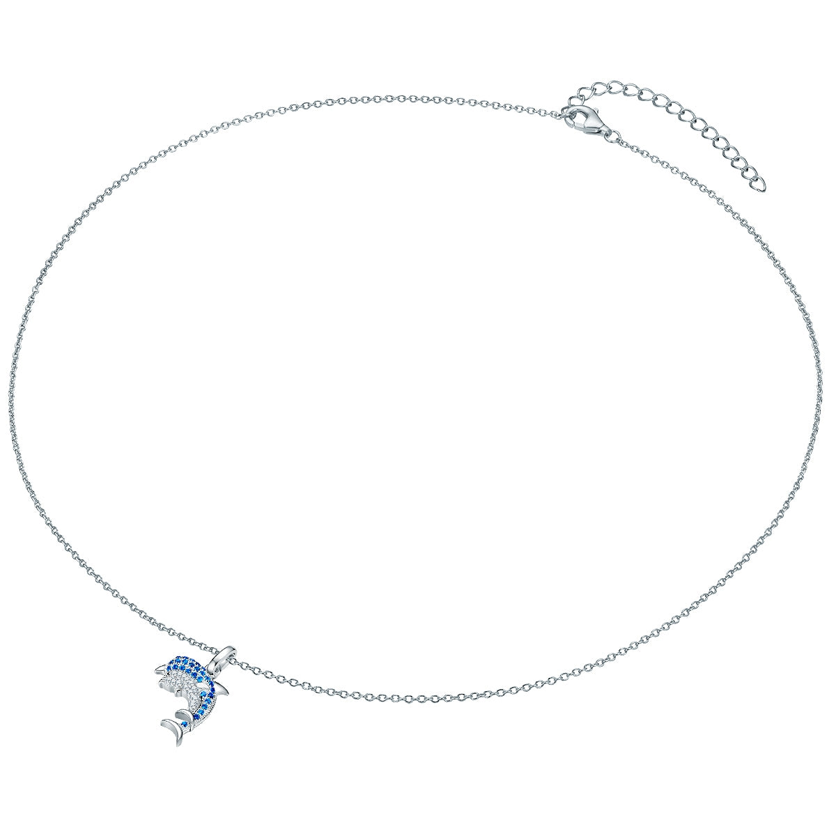 Rafaela Donata Kette mit Anhänger Sterling Silber Zirkonia weiß blau Sonderangebot der Fabrik