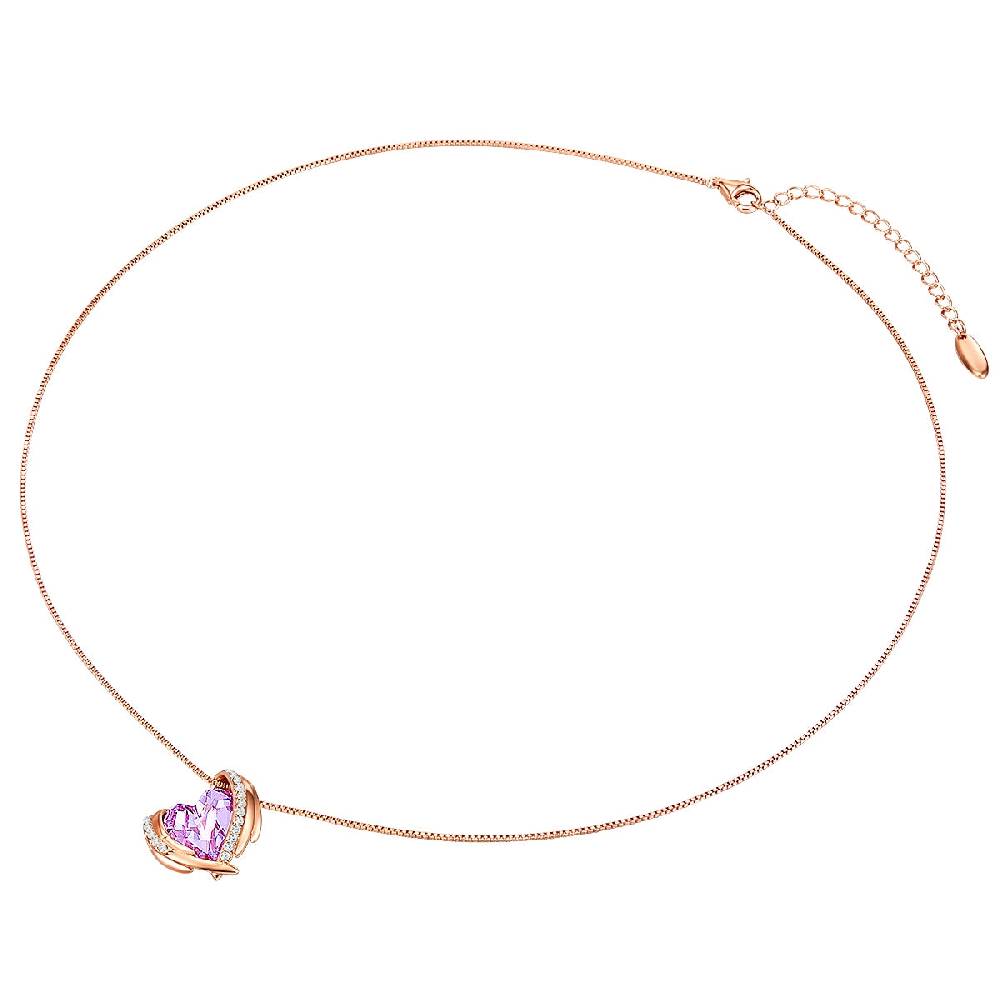 Rafaela Donata Kette mit Anhänger Sterling Silber roségold verziert mit Kristallen von Swarovski® Violet weiß Nur noch ein Tag übrig