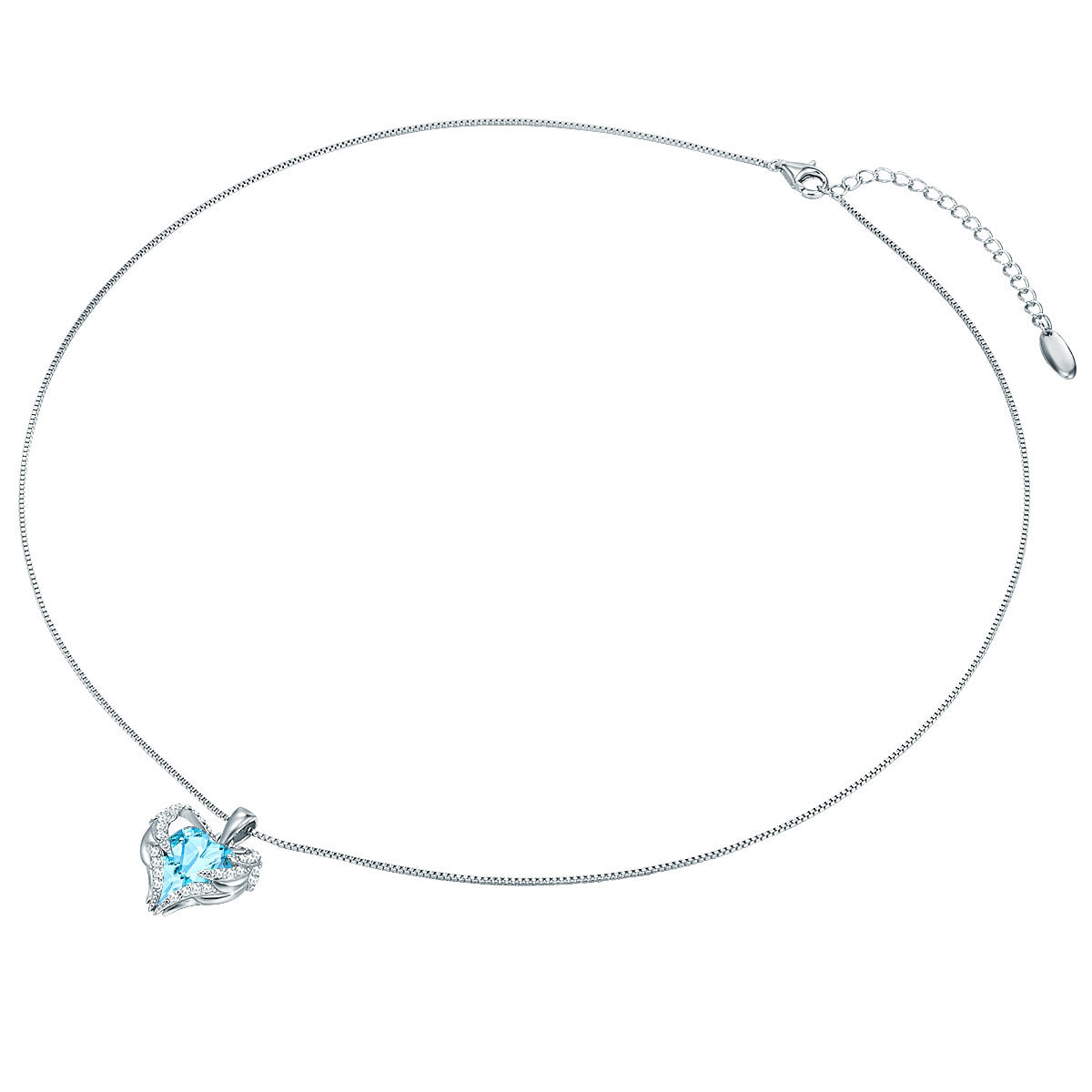 Rafaela Donata Kette mit Anhänger Sterling Silber verziert mit Kristallen von Swarovski® aquamarin weiß Riesige Rabatte