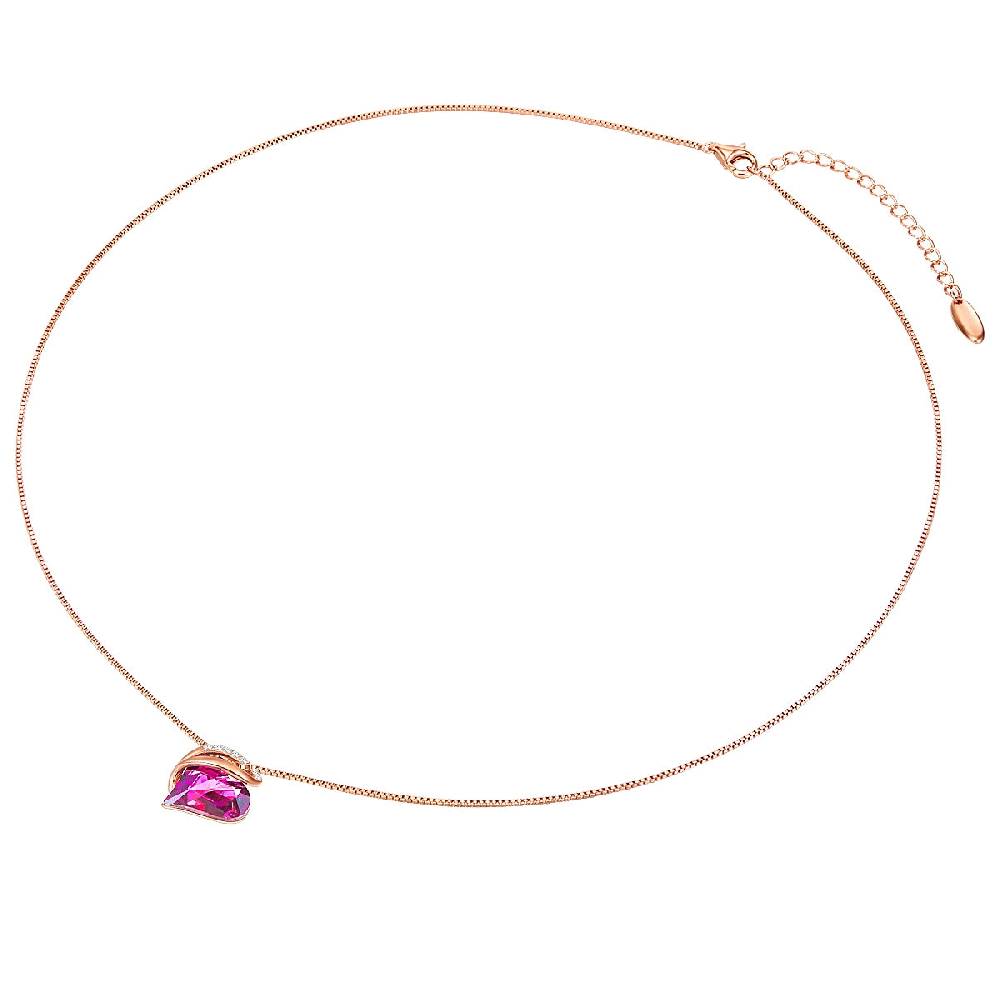 Rafaela Donata Kette mit Anhänger Sterling Silber roségold verziert mit Kristallen von Swarovski® amethyst weiß 50% Rabatt mit kostenlosem Versand