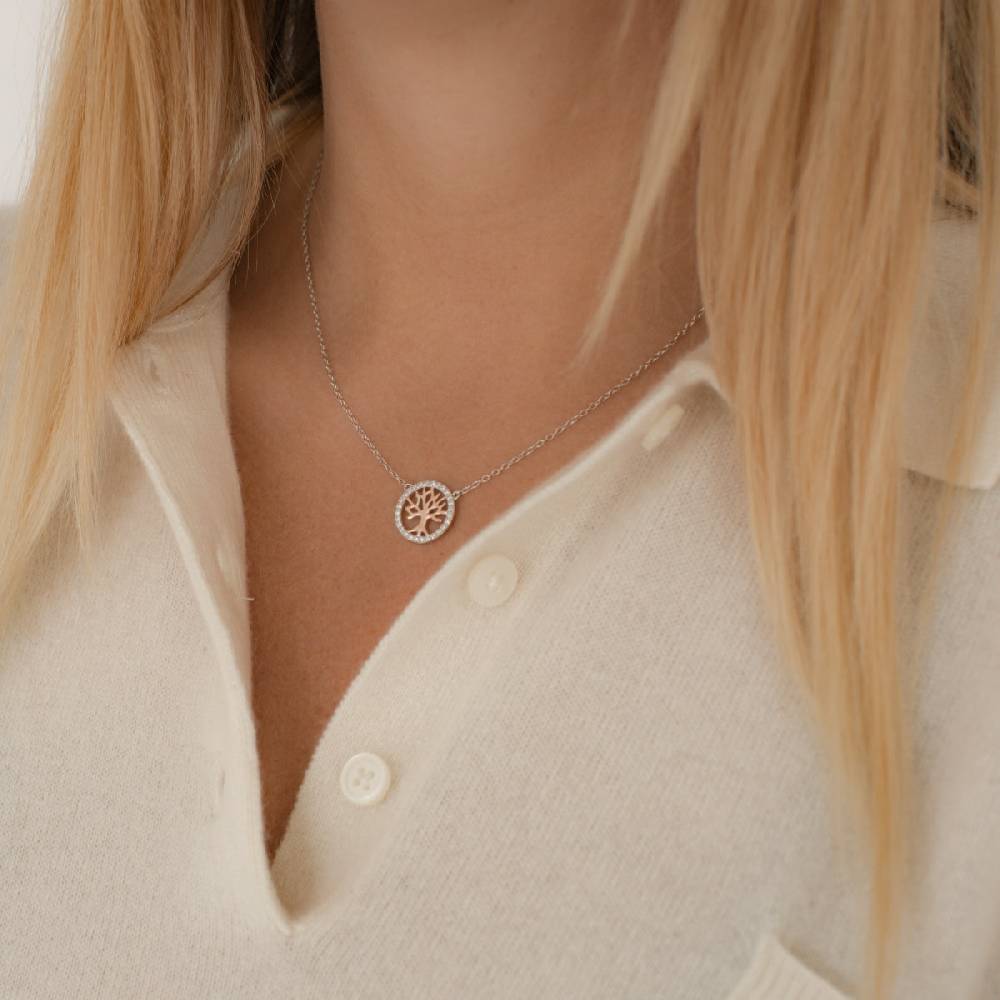 Rafaela Donata Kette mit Anhänger Sterling Silber bi-Color Zirkonia weiß zollfrei