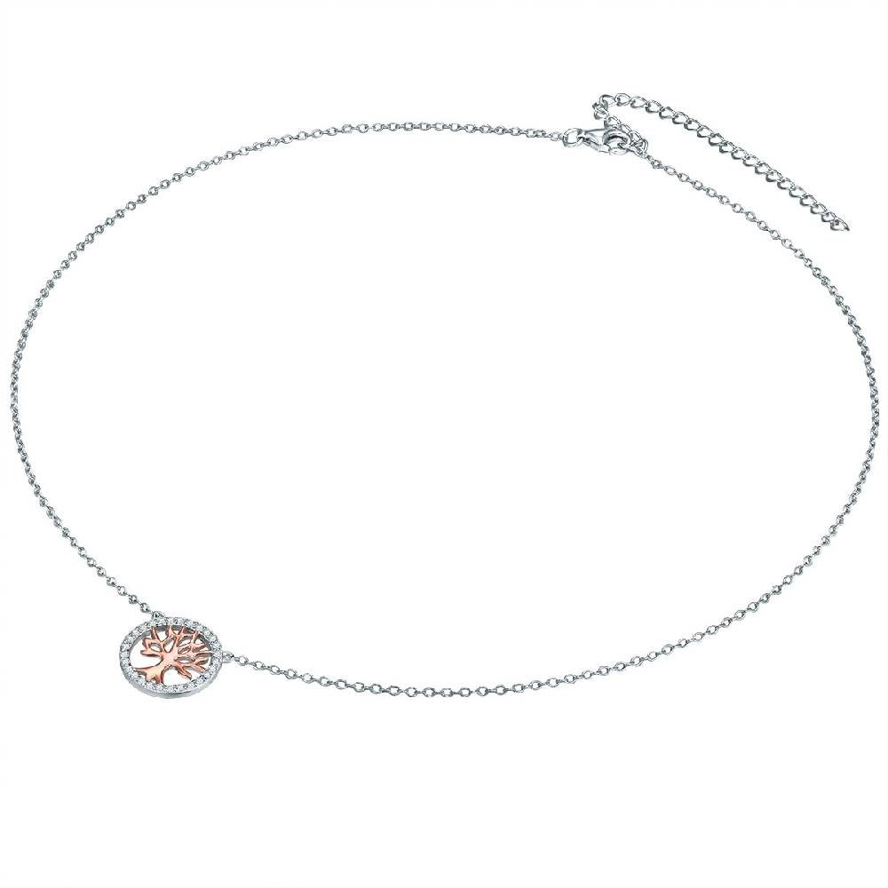 Rafaela Donata Kette mit Anhänger Sterling Silber bi-Color Zirkonia weiß zollfrei