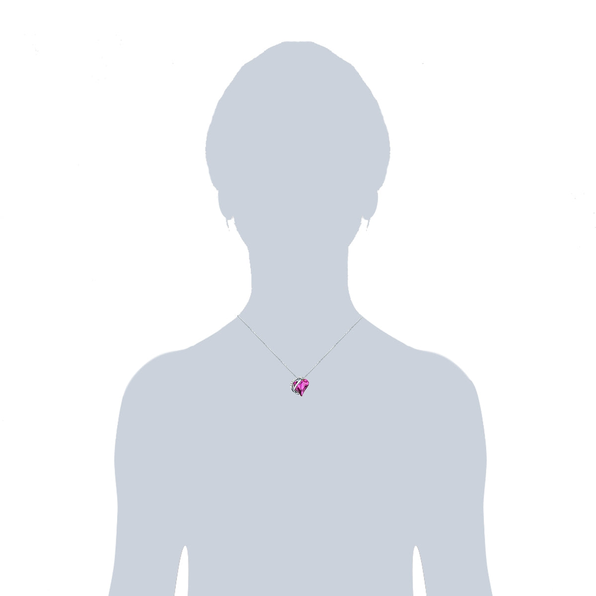 Rafaela Donata Kette mit Anhänger Sterling Silber verziert mit Kristallen von Swarovski® amethyst weiß 50% Rabatt für begrenzte Zeit