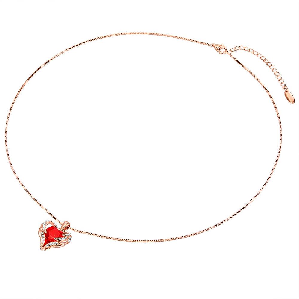 Rafaela Donata Kette mit Anhänger Sterling Silber roségold verziert mit Kristallen von Swarovski® heller Siam weiß Outlet