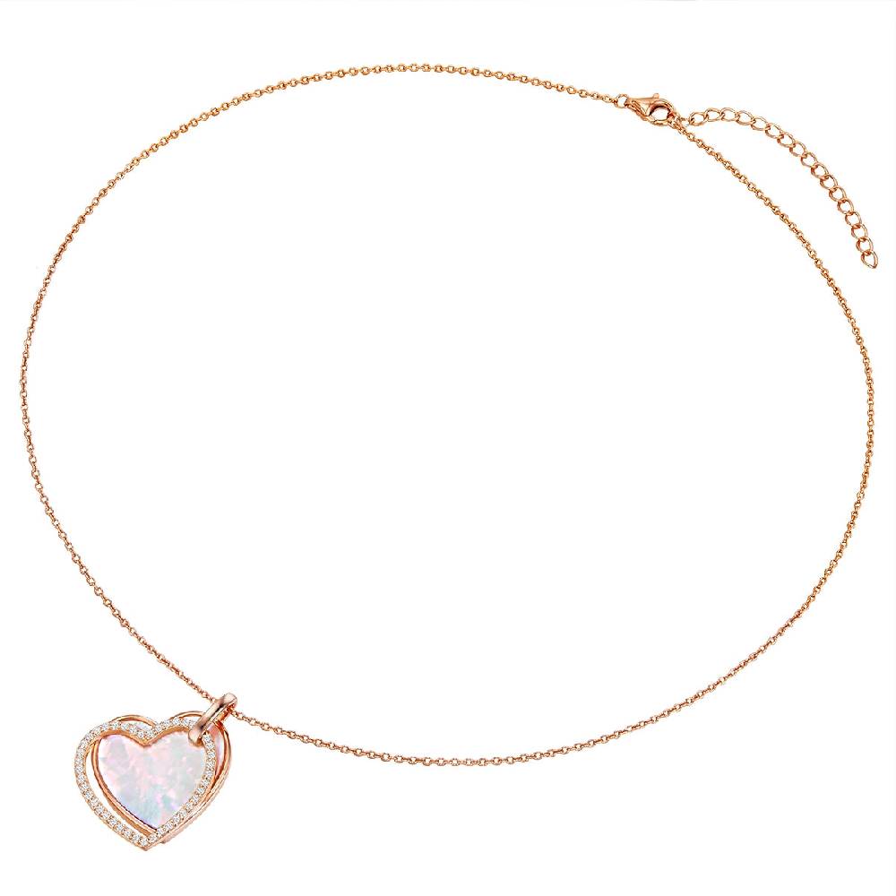 Rafaela Donata Kette Sterling Silber roségold Perlmutt Zirkonia weiß Fabrik Onlineshop