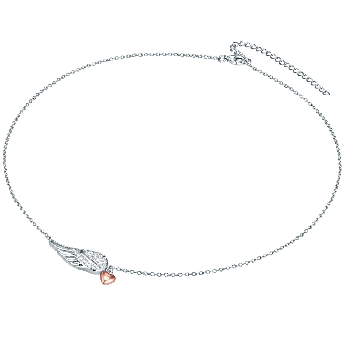 Rafaela Donata Kette mit Anhänger Sterling Silber bi-Color Zirkonia weiß Fabrikpreis
