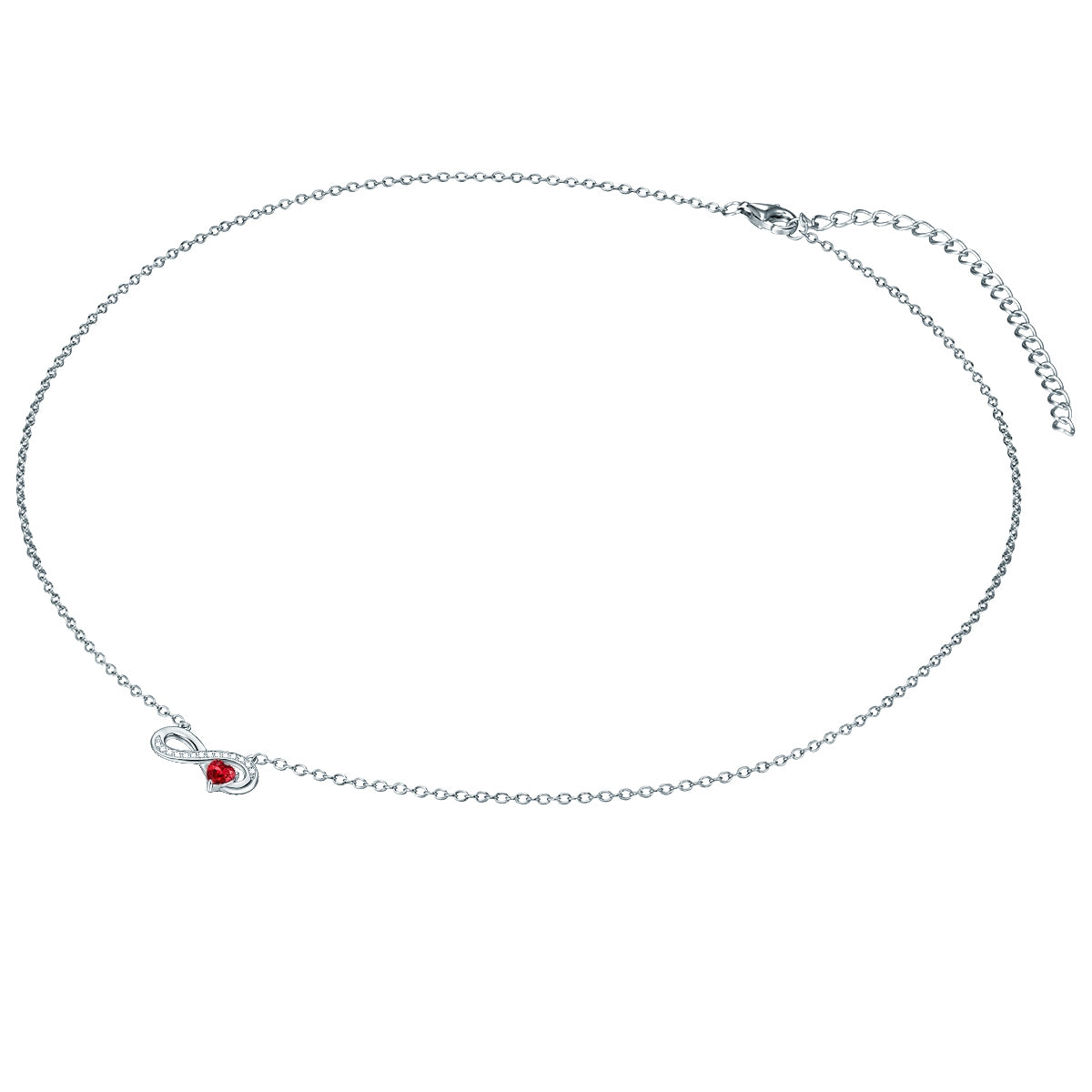 Rafaela Donata Kette mit Anhänger Sterling Silber Zirkonia weiß rot Günstig kaufen