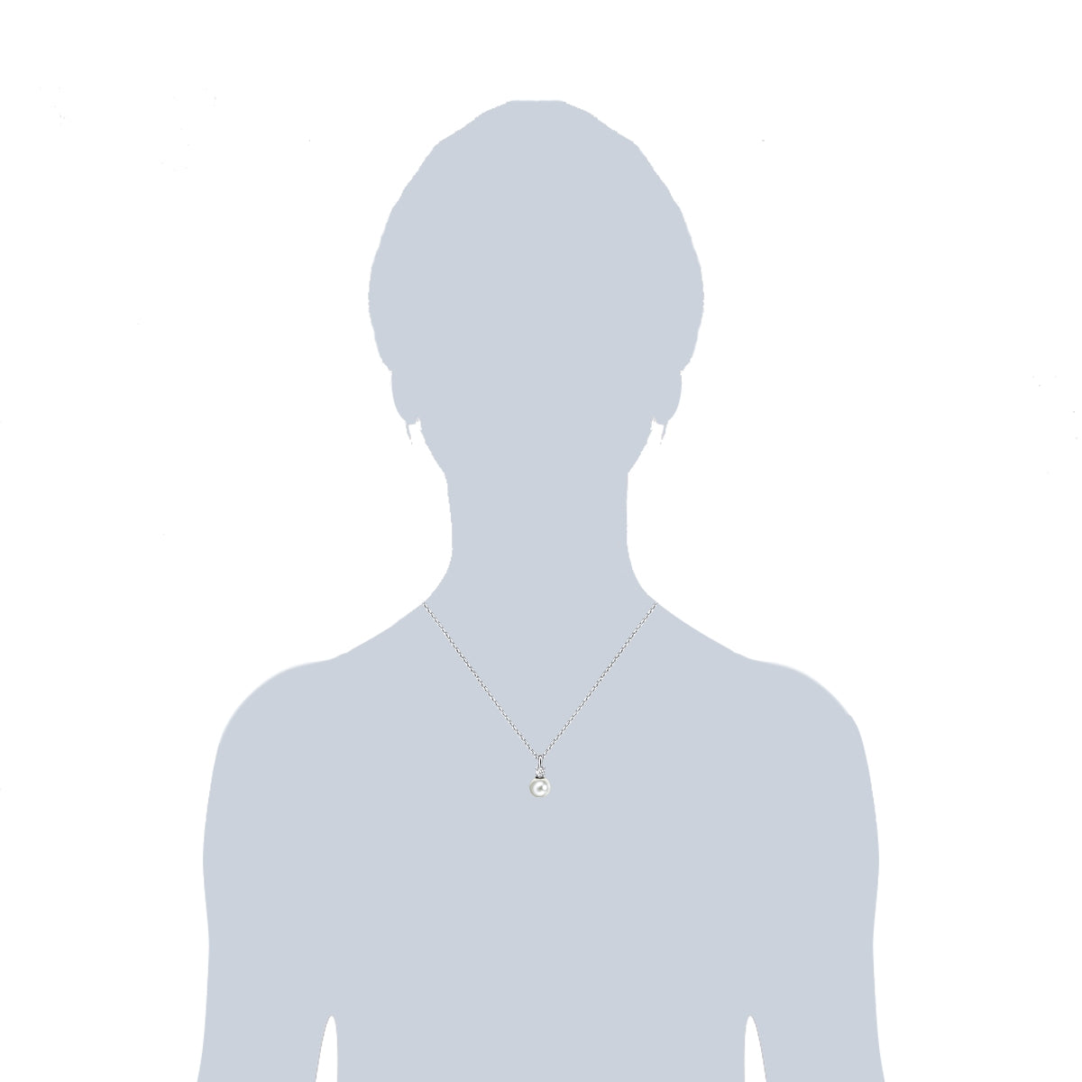 Rafaela Donata Kette mit Anhänger Sterling Silber Perle (synth.) weiß Zirkonia weiß Begrenztes Angebot