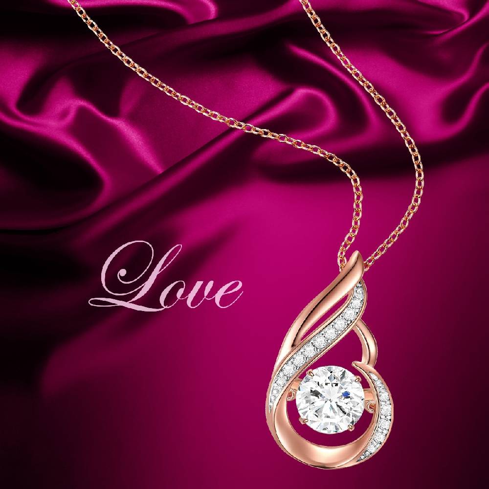 Rafaela Donata Kette mit Anhänger Sterling Silber roségold Zirkonia weiß Online Shopping