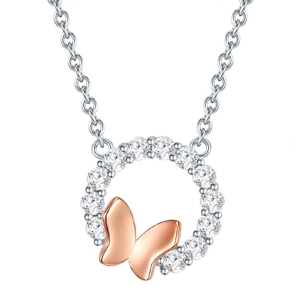 Rafaela Donata Kette Sterling Silber bi-Color Zirkonia weiß Black Friday