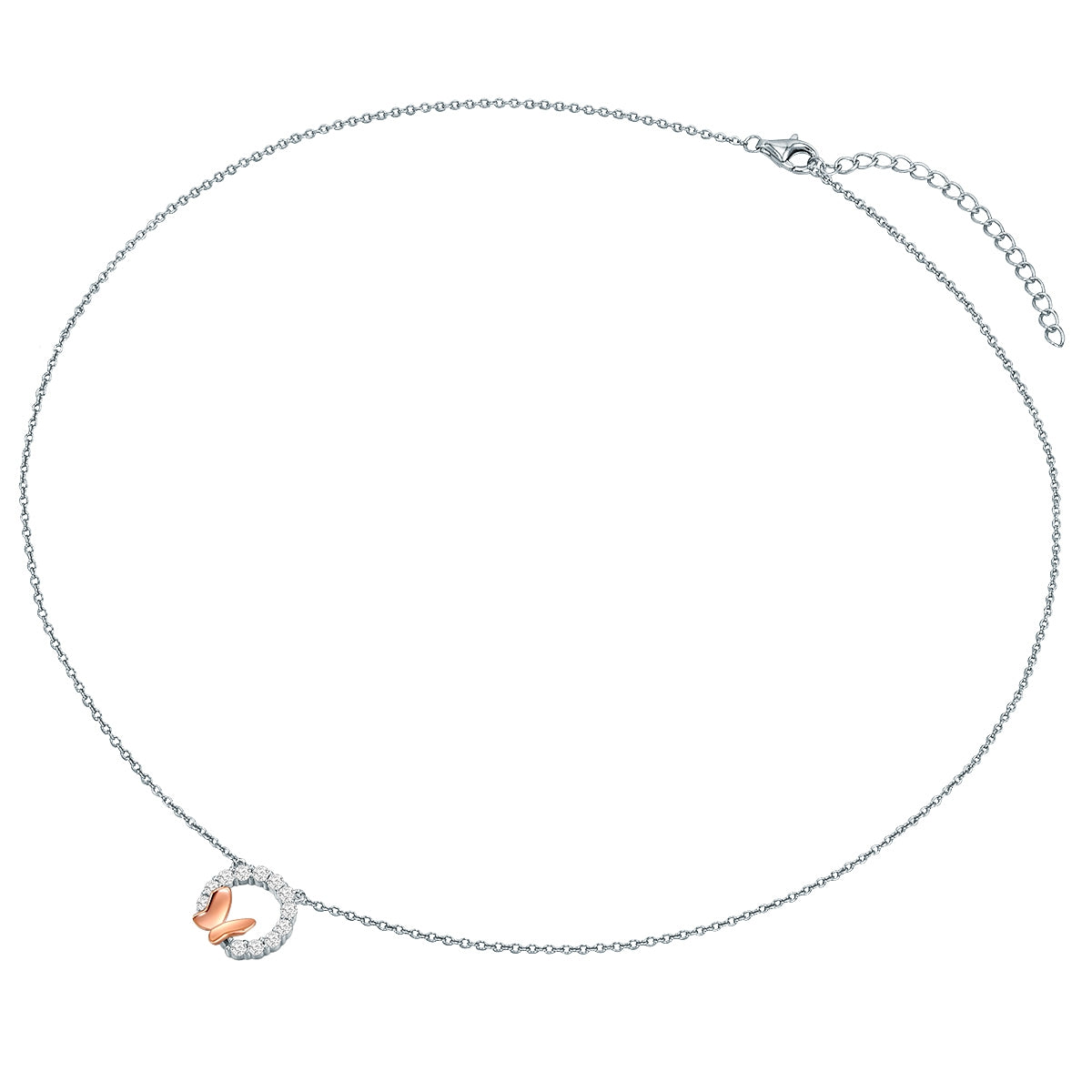 Rafaela Donata Kette Sterling Silber bi-Color Zirkonia weiß Black Friday