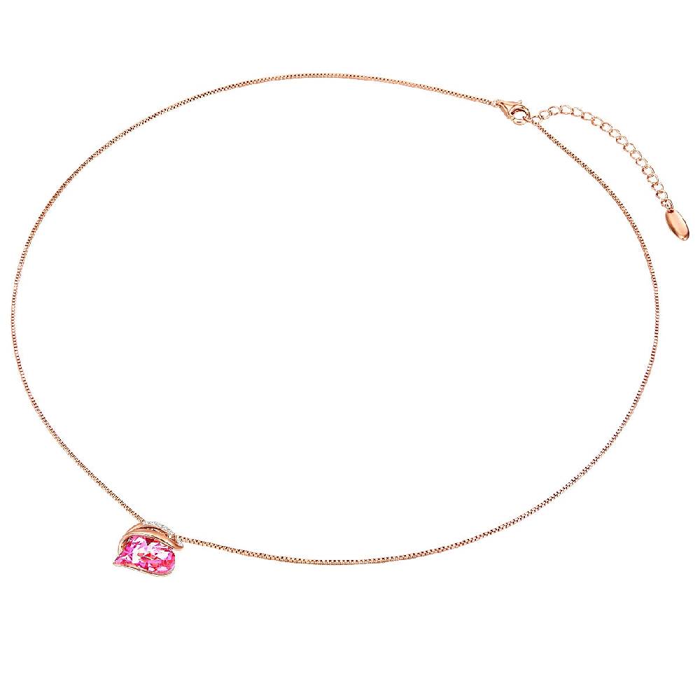 Rafaela Donata Kette mit Anhänger Sterling Silber roségold verziert mit Kristallen von Swarovski® Rosa weiß Lagerräumung