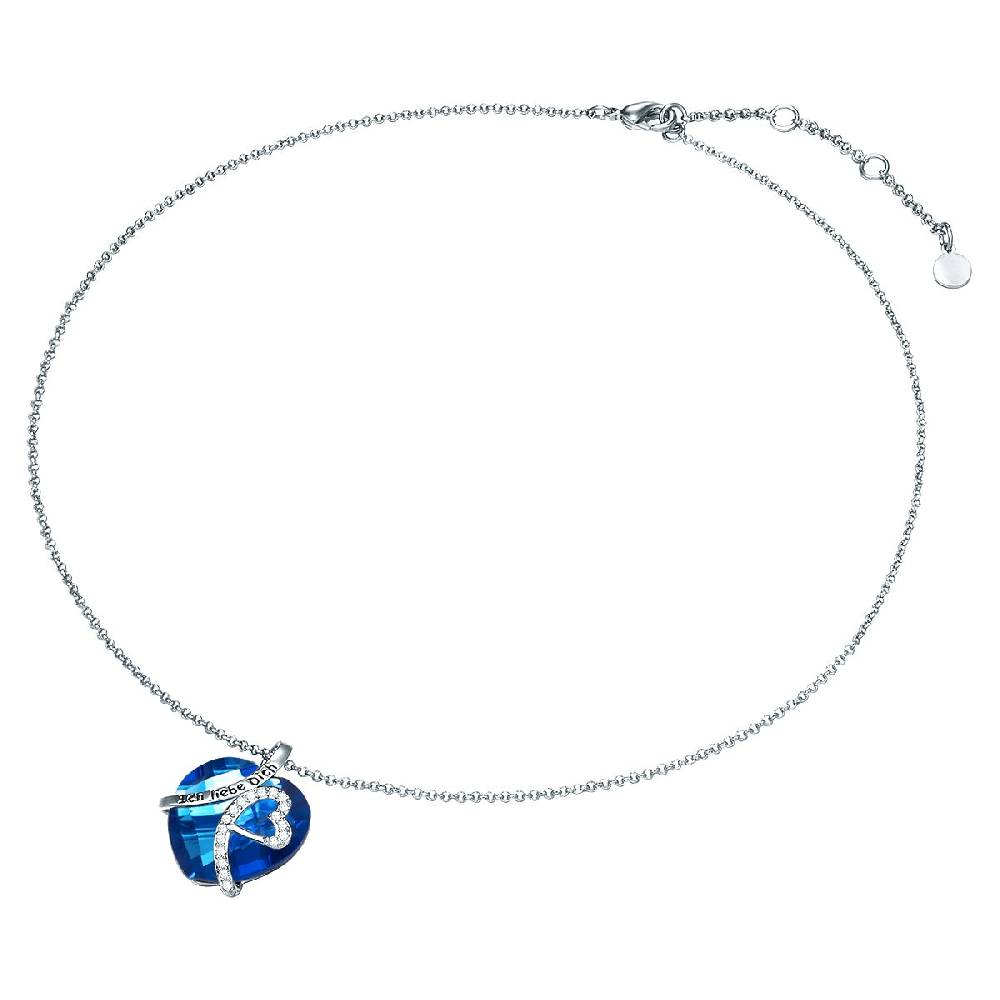 Rafaela Donata Kette mit Anhänger Zirkonia weiß Glas blau Heißer Verkauf