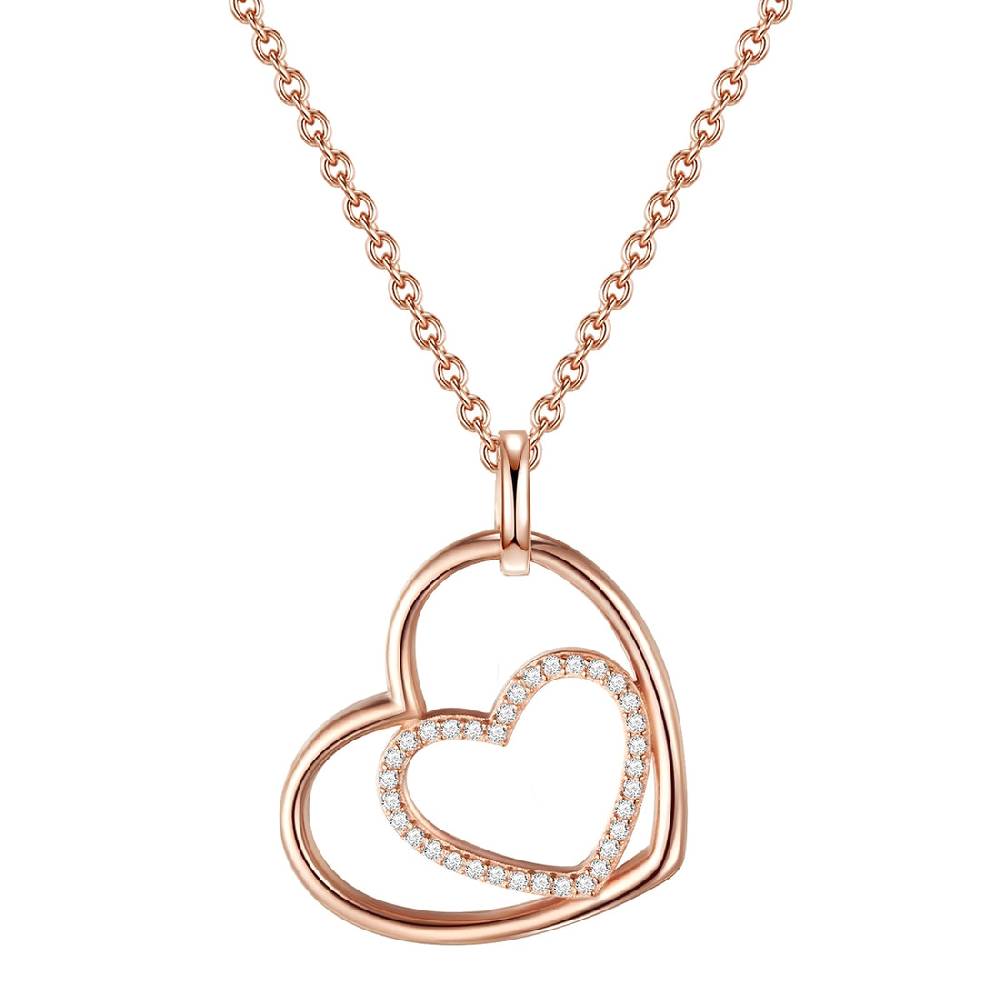 Rafaela Donata Kette mit Anhänger Sterling Silber roségold Zirkonia weiß Online Outlet