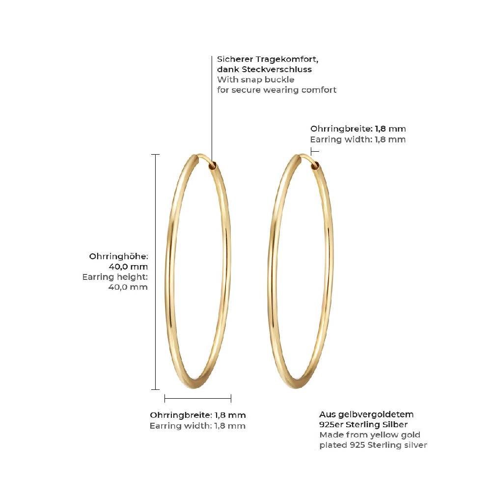 Rafaela Donata Creolen Sterling Silber gelbgold Bestseller