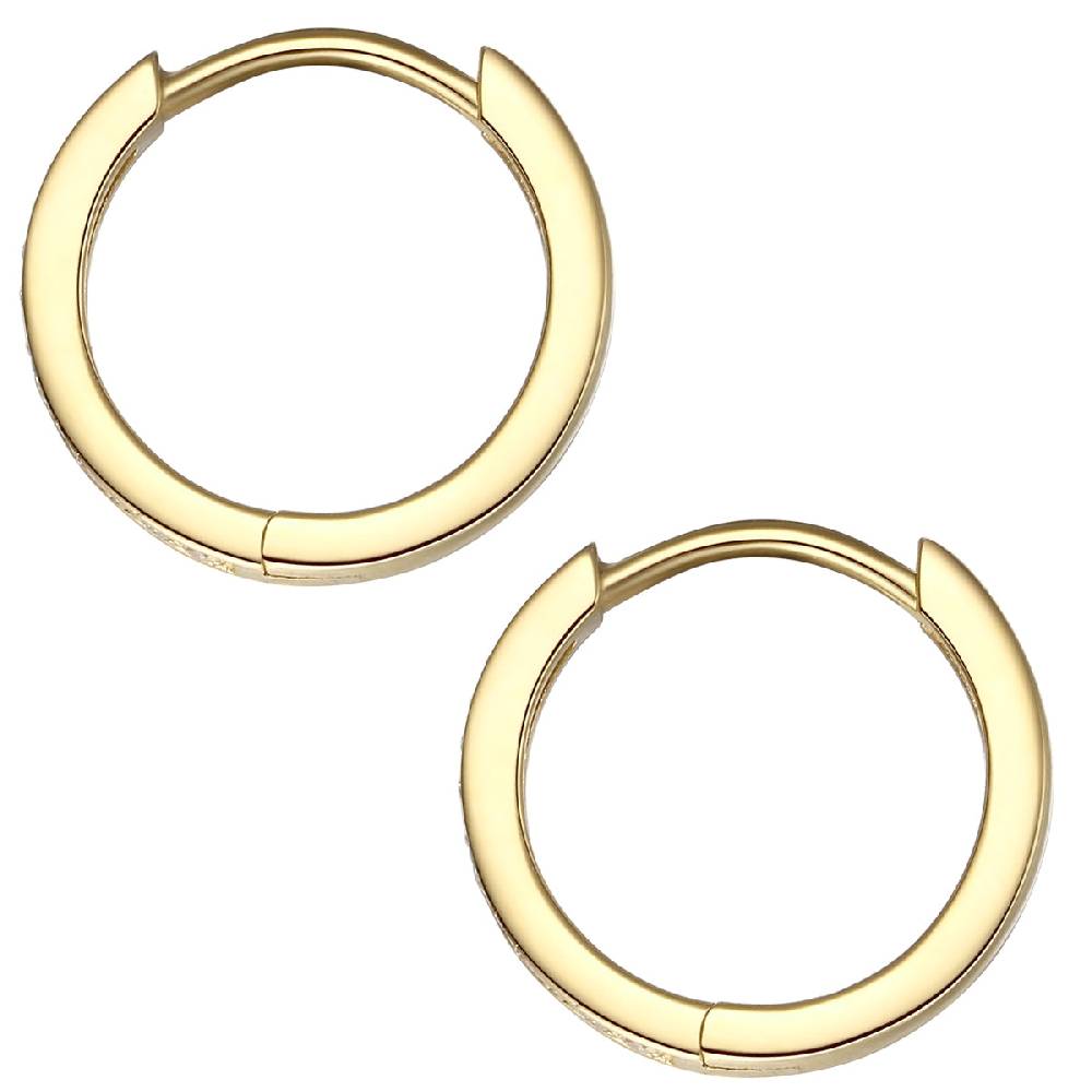 Rafaela Donata Klappcreolen Sterling Silber gelbgold Zirkonia weiß Wochenangebot