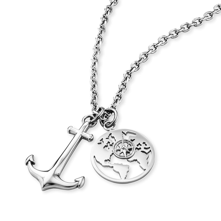 Save Brave Ankerkette mit Anhängern Anchorworld - Farbe Silber Save Brave Ankerkette mit Anhängern Anchorworld - Farbe Silber
