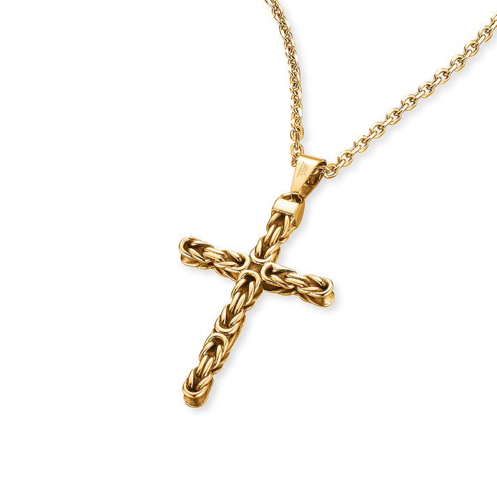Save Brave Goldene Ankerkette Dan mit Anhänger Kreuz Save Brave Goldene Ankerkette Dan mit Anhänger Kreuz