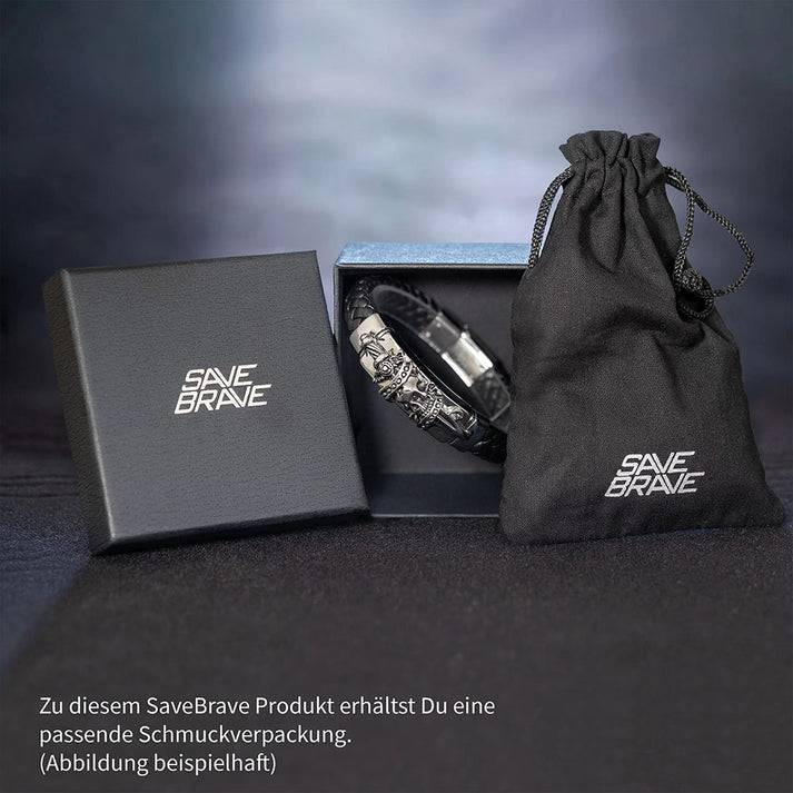 Save Brave Halskette mit Anhänger Flügel & Kreuz Gold Zeitbegrenzte Promotion